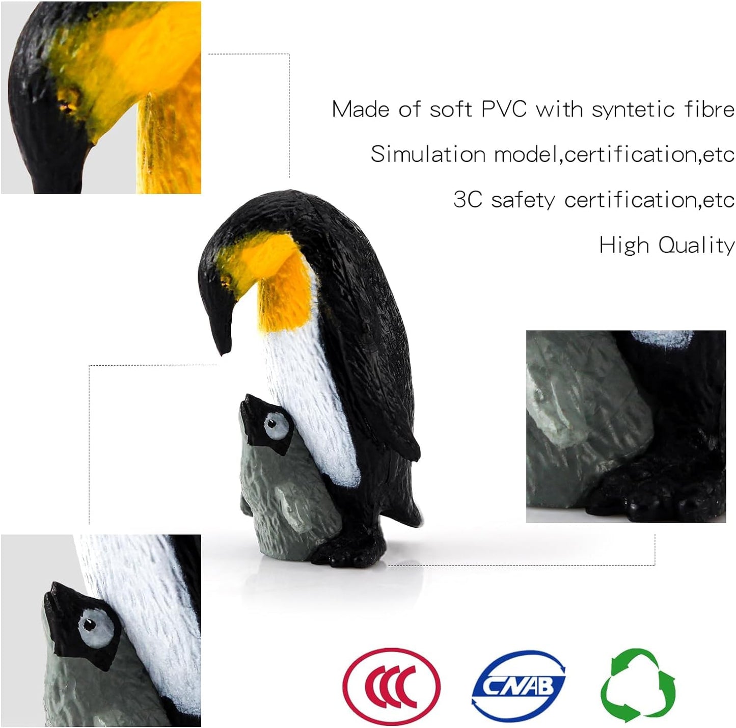 WONWONTOYS 20PCS Arctic Animals Figurine Penguins and Polar Animals Figurine playset Christmas Birthday Party Supplies Decor for Cake