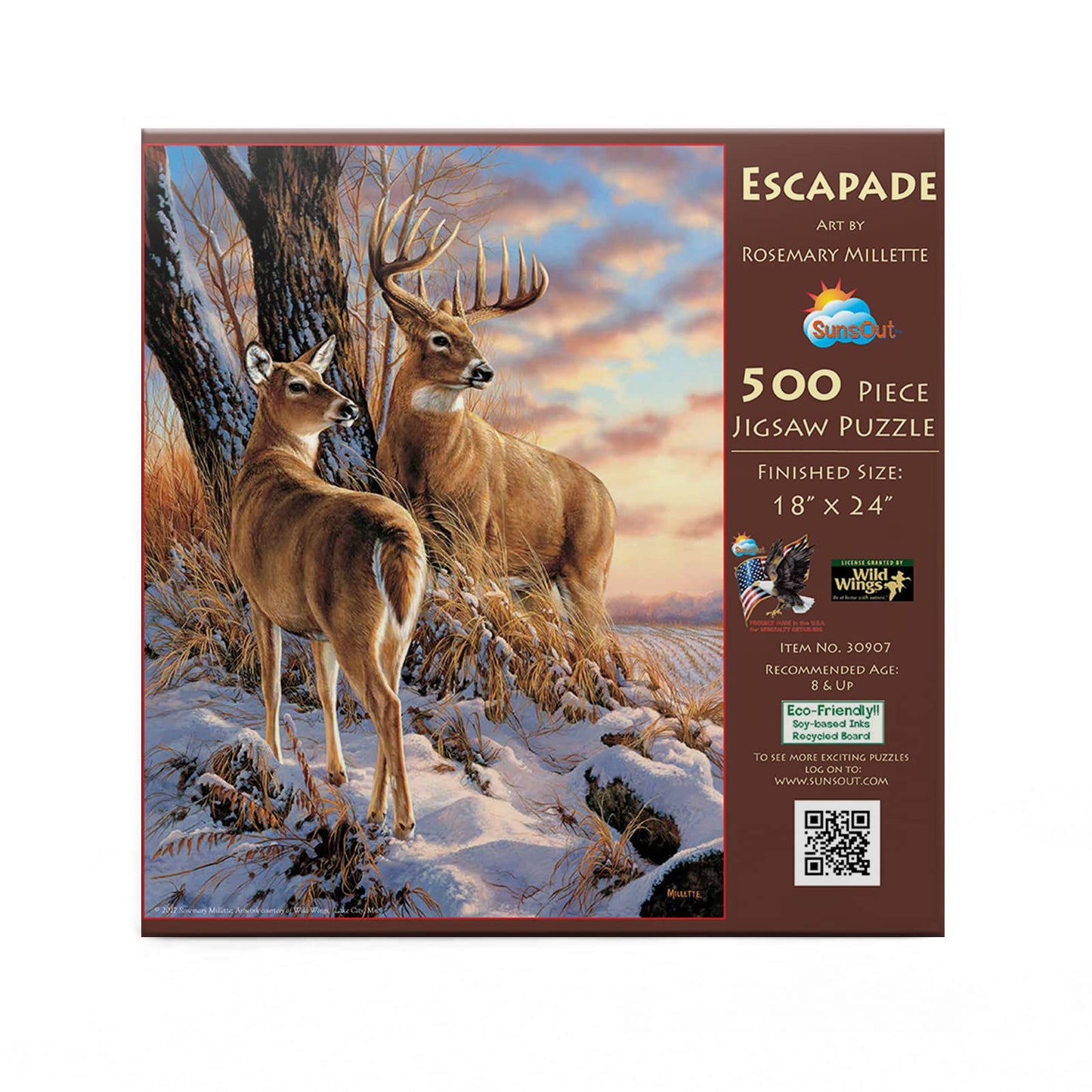 SUNSOUT INC - Escapade - 500 pc Jigsaw Puzzle by Artist: Rosemary Millette - Finished Size 18" x 24" - MPN# 30907