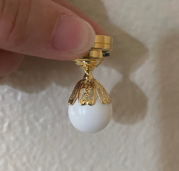 Miniature Globe Light Ceiling Lamp, 1:12 Scale Dollhouse Accessory, Gold Finish, 1 inch High