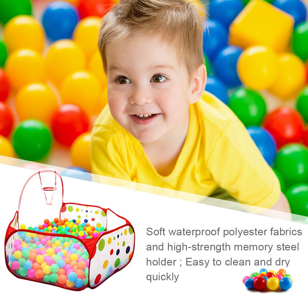 Kuuqa Ball Pit Play Tent with Basketball Hoop for Kids Toddlers Outdoor Indoor Play 4 Ft/120CM (Balls Not Included)
