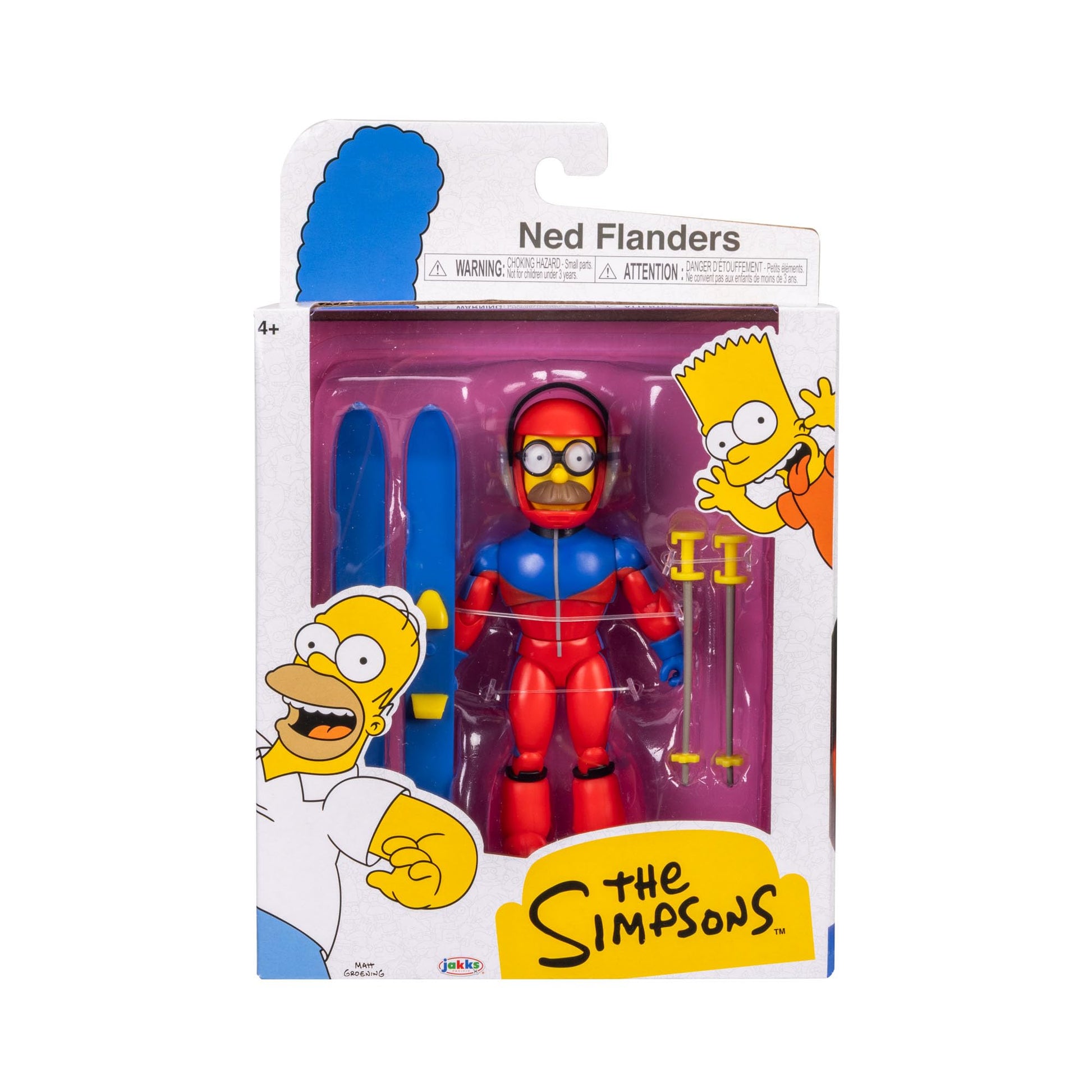 The Simpsons Action Figures 5-Inch SS Flanders with Ski Poles and Skis