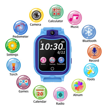 GYET Kids Smart Watch Boys 3-10 Year,Touchscreen Children Digital Watch with Camera Mp3 Pedometer Games Boys Watches Toys Christmas Birthday Gifts