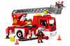 Tiny Force Toy Ladder Fire Truck Toy - Firefighter Fire Truck with Extendable Fire Ladder, Toy Truck for Kids, Perfect Firefighter Gift for Pretend