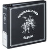 BCW 3-Inch D-Ring Football Trading Card Binder - Black | Holds 90 Pages | Heavy Duty Durable Design Football Card Binder | 1 ct