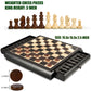 VAMSLOVE Wooden Chess Checkers Game Set 15.5" Large Size Board w/Storage Drawers, Weighted Chess Pieces - 2 Extra Queens 3" King, Gift for Birthday