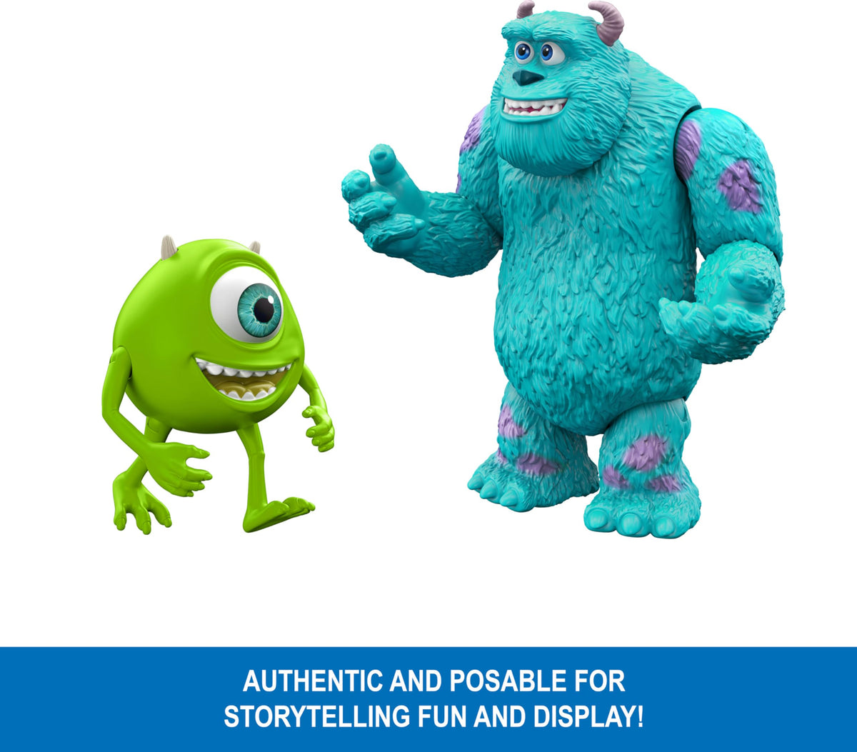 Mattel Disney and Pixar Monsters, Inc Storyteller Set with 3 Action Figures, Get Boo Home Collectible Toy Pack with Sulley, Mike & Boo