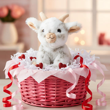 The Petting Zoo Goat Stuffed Animal Plushie, Gifts for Kids, Wild Onez Babiez Farm Animals, Goat Plush Toy 6 inches