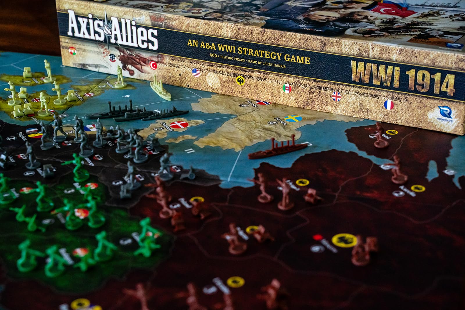 Renegade Game Studios Axis & Allies: WWI 1914 Board Game, Strategy Multiplayer War Game for 2-8 Players