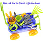 Dimple Blue Garden Wagon & Tools Toy Set, 15 Pc Kids Gardening Play Set