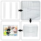 Treayes Clear Doll Storage Box Compatible with Labubu - Stackable Organizer for 15-17cm Dolls & Accessories, Transparent Display Case for