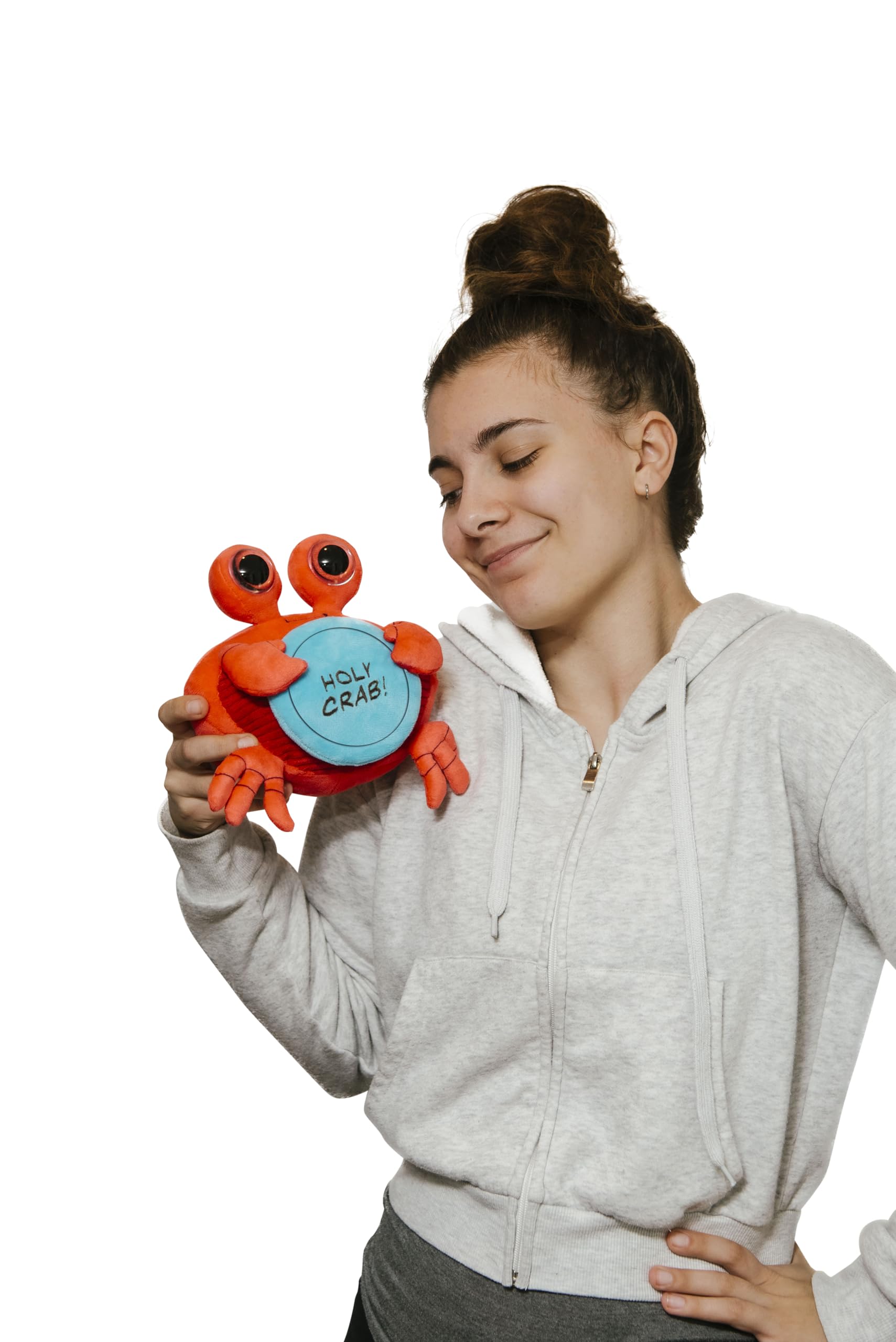 Punchkins Crab Plushie - Holy Crab! Sassy Crab Plush, Gift for Animal Lovers, Cute Plush Toy for Gifting