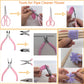 FOWUIKOH Pipe Cleaners Craft Tools Kits DIY Hand Tools Pipe Cleaner Flower kit Tools for Beginner Scissors, rulers, Pliers, Brushes (13 Tools Set)