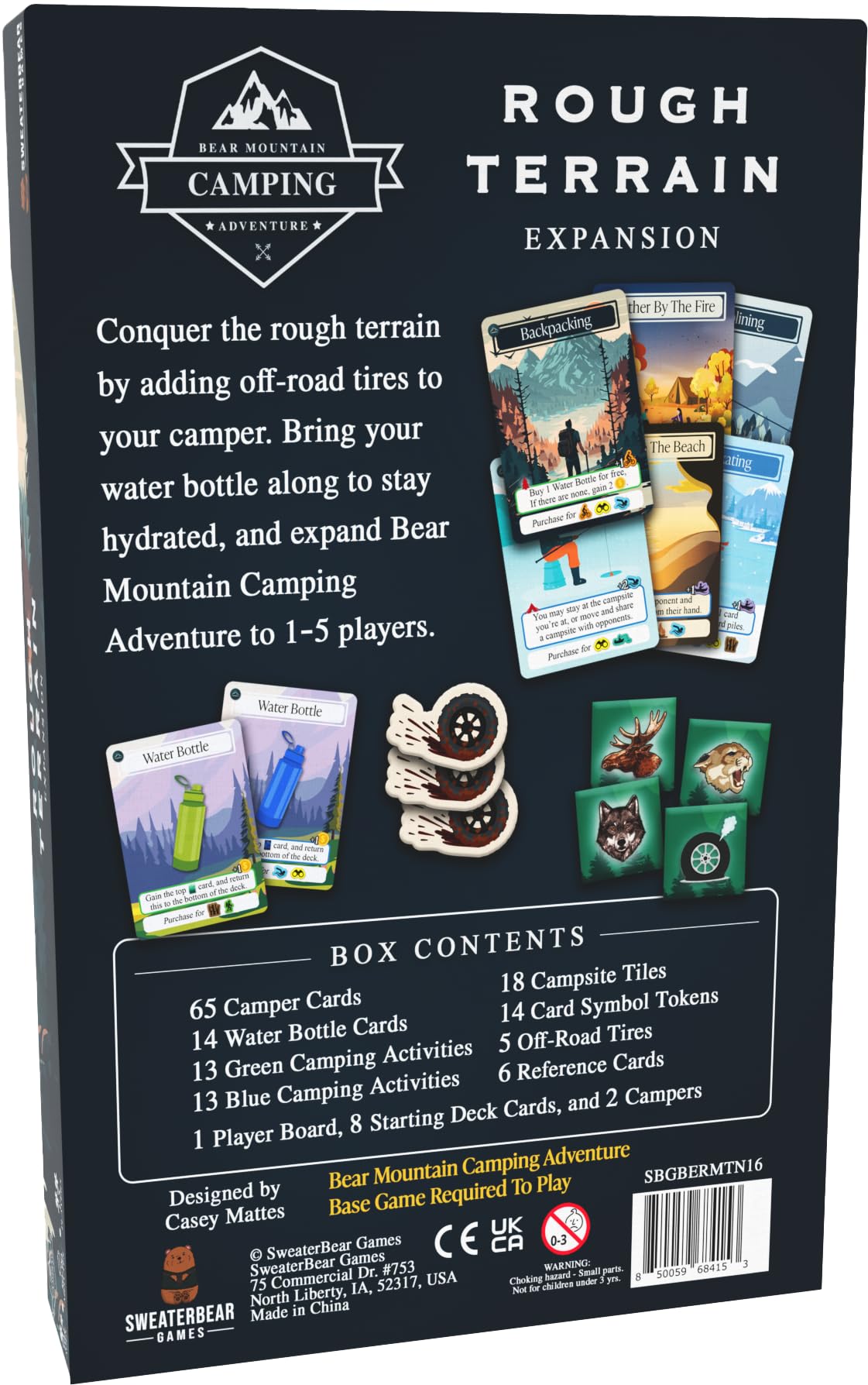 Rough Terrain Expansion | Designed to be Added to Bear Mountain Camping Adventure Base Game | Easy to Learn | Ages 10+ | Expands The Game to 1-5
