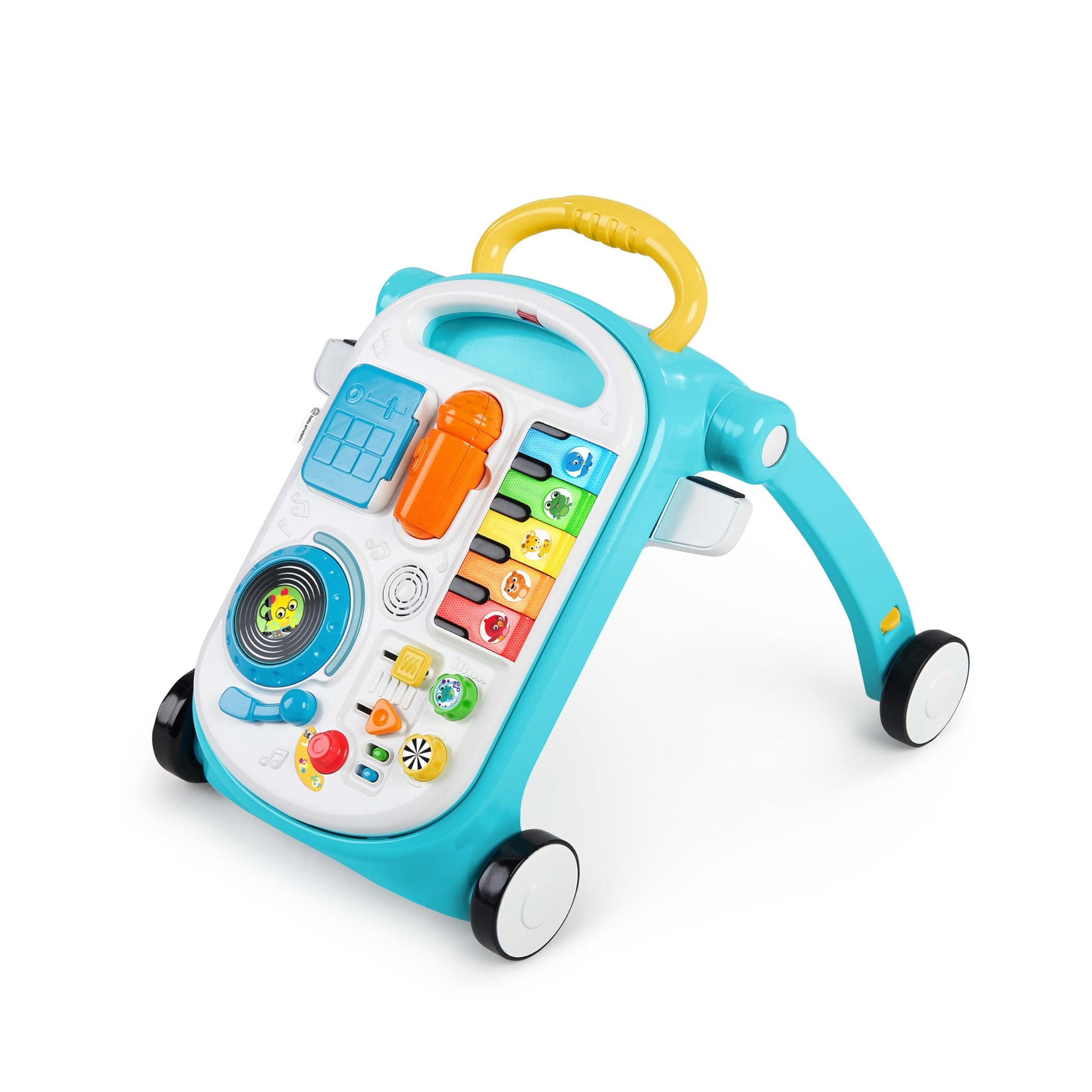 Baby Einstein Musical Mix ‘N Roll 4-in-1 Push Walker, Activity Center, Toddler Table & Floor Toy, 100+ Songs & Phrases, DJ Station with Piano