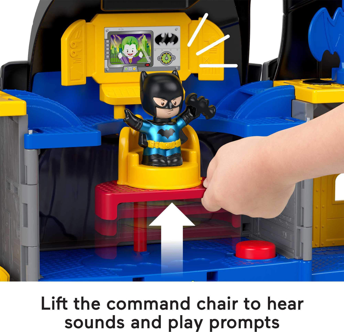 Fisher-Price Little People Toddler Toy DC Super Friends Batcave Playset with Batman & Robin Figures for Preschool Pretend Play Kids Ages 18+ Months