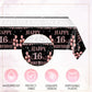41Pcs 16th Birthday Party Decorations for Girls,Sweet 16th Birthday Party Paper Plates,Napkins,Tablecloth Party Supplies 16th Years Old Disposable