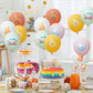 ANGOLIO 50Pcs Groovy Retro Hippie Balloons Party Supplies Smile Faces Theme Birthday Party Favors for Boy Girl Retro Different Pattern Summer Home