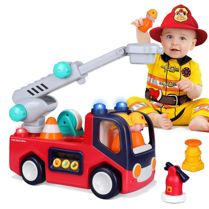 Interactive Fire Truck Toy for Toddlers 18 Month+ 2 3 Year Old Boys Girls
