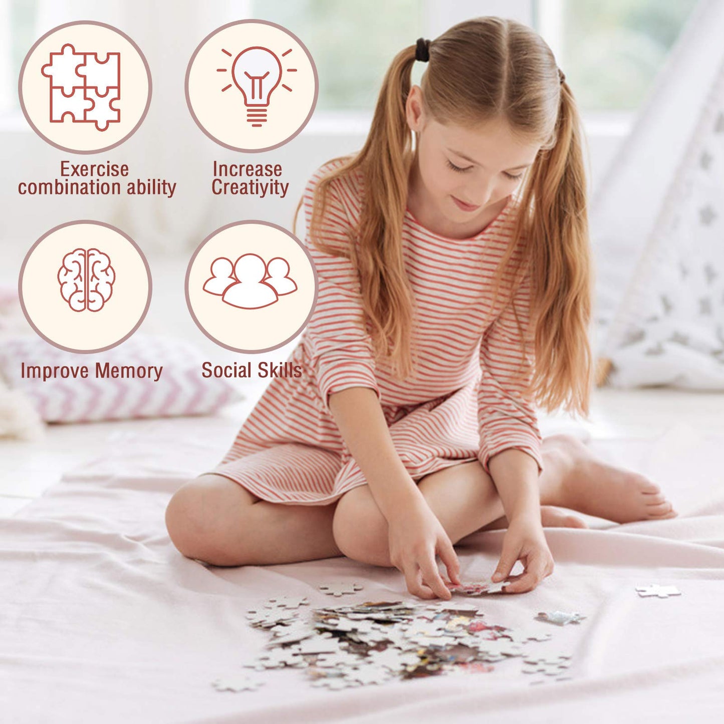 Jigsaw Puzzles for Adults 1000 Piece 27.6×19.7inch Large Difficult Challenging Families Stress Reliever Games,Fun Kids Ages 12 and up Educational DIY