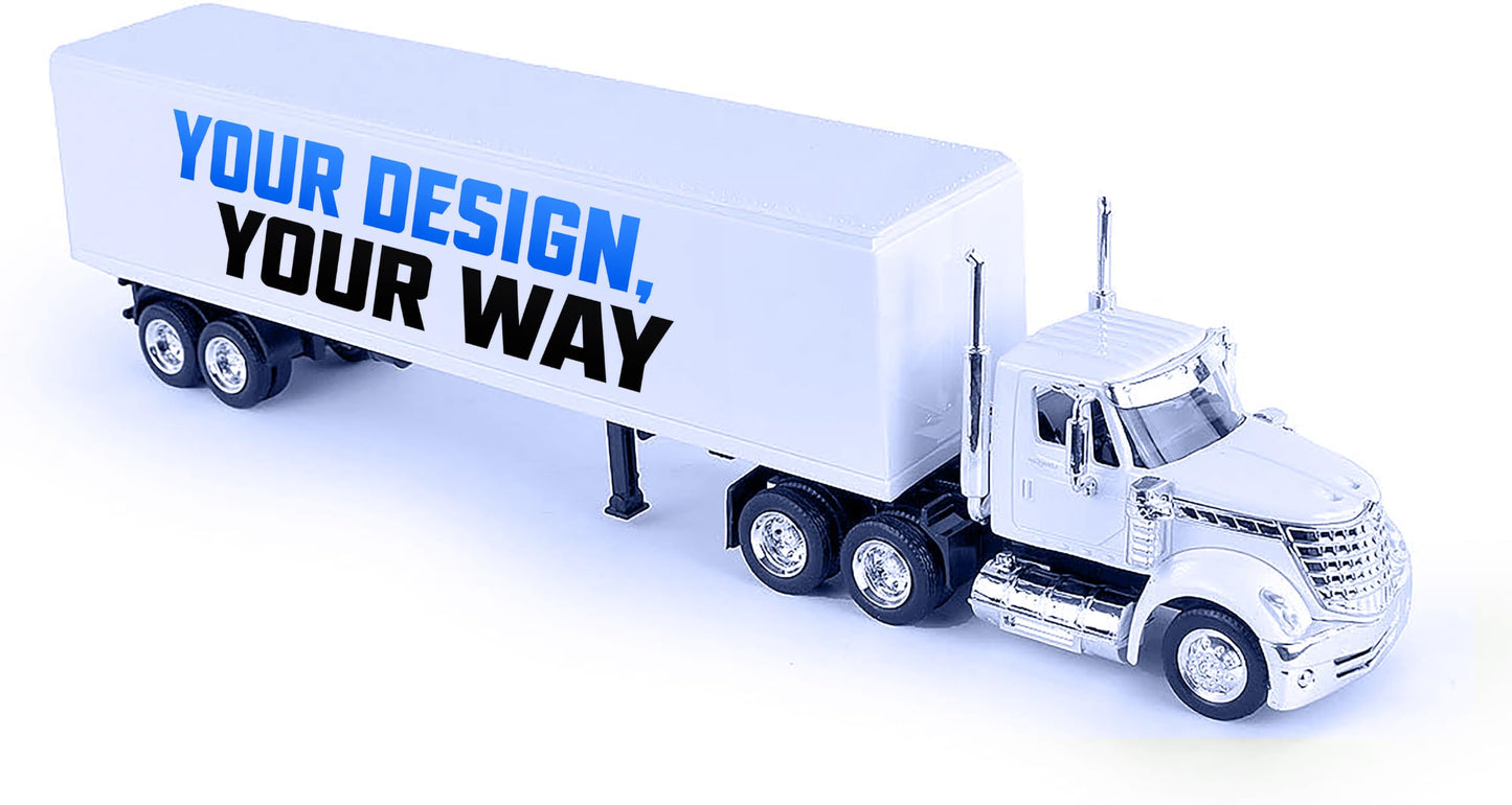 NewRay Customize 18 Wheeler Toy Truck with Trailer, 1:43 Scale Replica International Lonestar Diecast Truck, Customize Toy, Personalized Diecast Toy