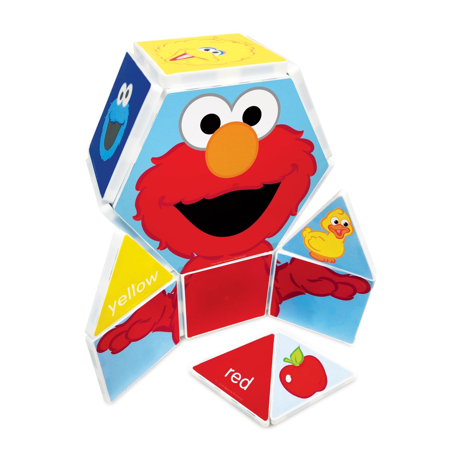 CreateOn “Sesame Street” Toys, Magnetic Kids’ Building Tiles from “Sesame Street” Books, Colors with Elmo Magnet Tiles, Educational Toys for Ages 3+