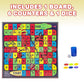 Gamie Snakes and Ladders Board Game for Kids, Complete Set with Board, 6 Pegs, and Dice, Classic Fun for Family Game Night and Classroom, Best