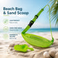 AJFHKJ Mesh Beach Bag Shell Bags for Beach with Beach Shovels Set, Adjustable Fanny Pack Seashell Bag for Collecting Seashells Rocks for Adults Boys