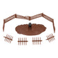 BMC CTS Redoubt Position & Naval Cannon - 12pc Brown Plastic Army Men Playset
