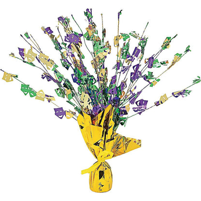 Fun Express - Mardi Gras Foil Burst Decoration - Party Decor - General Decor - Centerpieces - 1 Piece