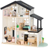 Best Choice Products Modern Wooden Dollhouse for Kids, 3-Story Doll House with 40 Furniture Accessories, Interactive Dollhouse Set with Dolls