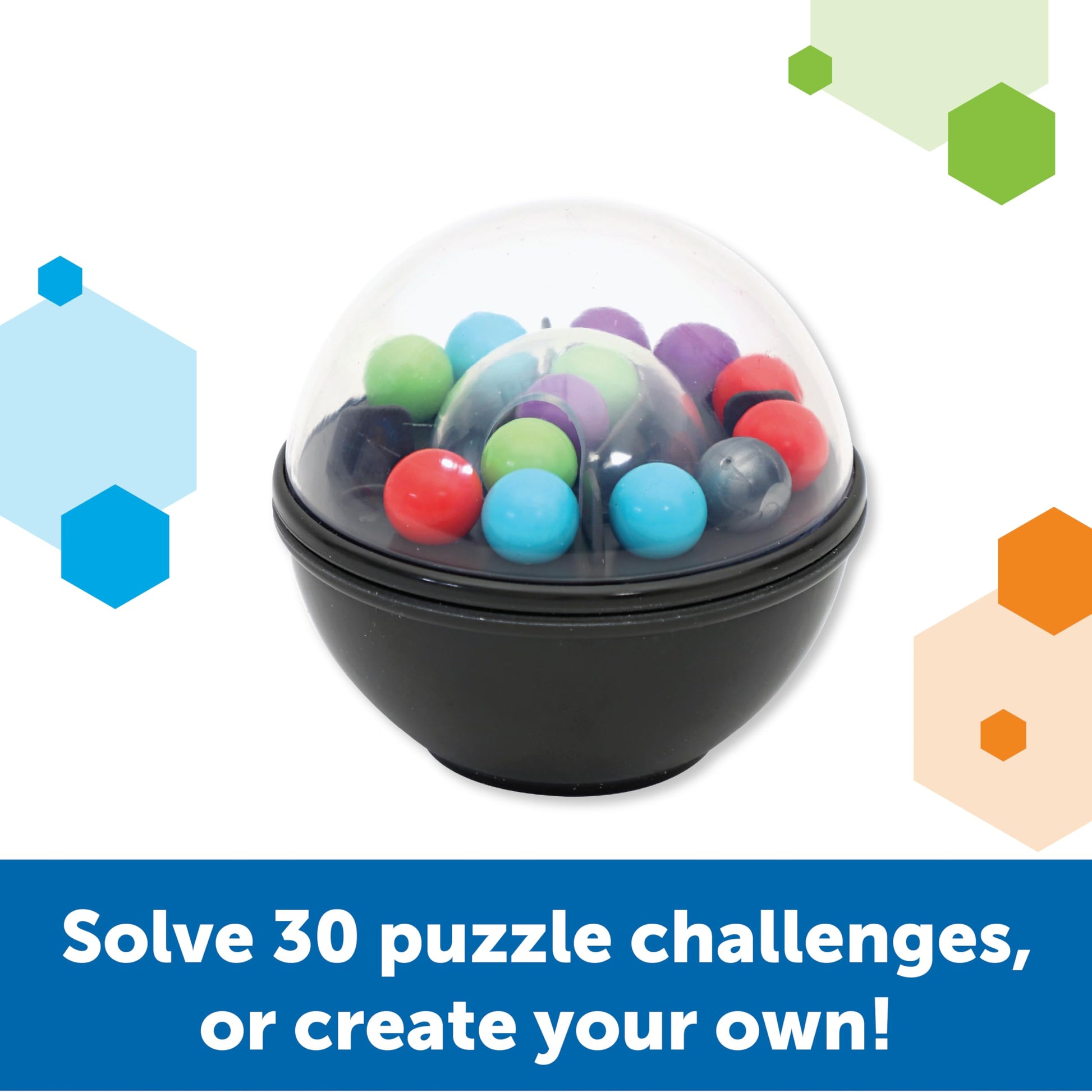 Learning Resources Scramboozle Puzzle Ball - 3D Brain Teaser Puzzles for Kids and Adults, Puzzles for Teens, Problem Solving Puzzle Games, Travel