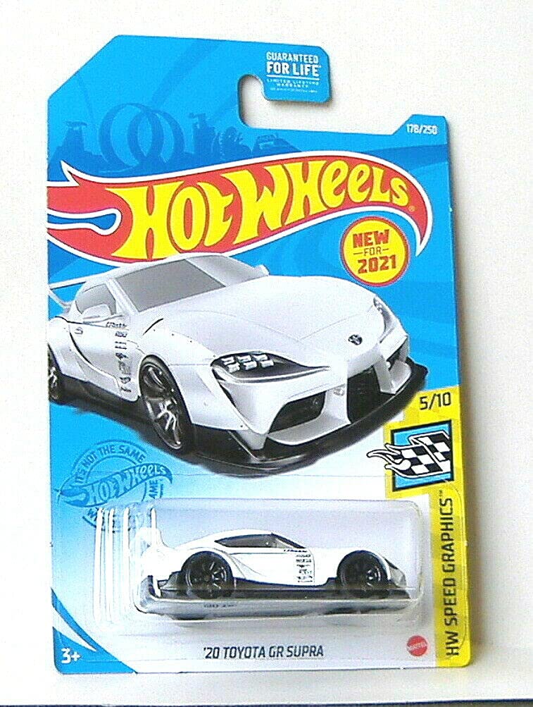 DieCast Hotwheels '20 Toyota GR Supra - HW Speed Graphics 5/10 [White] 178/250 for unisex, children