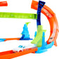 Hot Wheels Toy Car Track Set, Flip & Jump Through the Corkscrew Loop with a 1:64 Scale Toy Car, Speed Snap Track & Adapters, Compresses for Storage