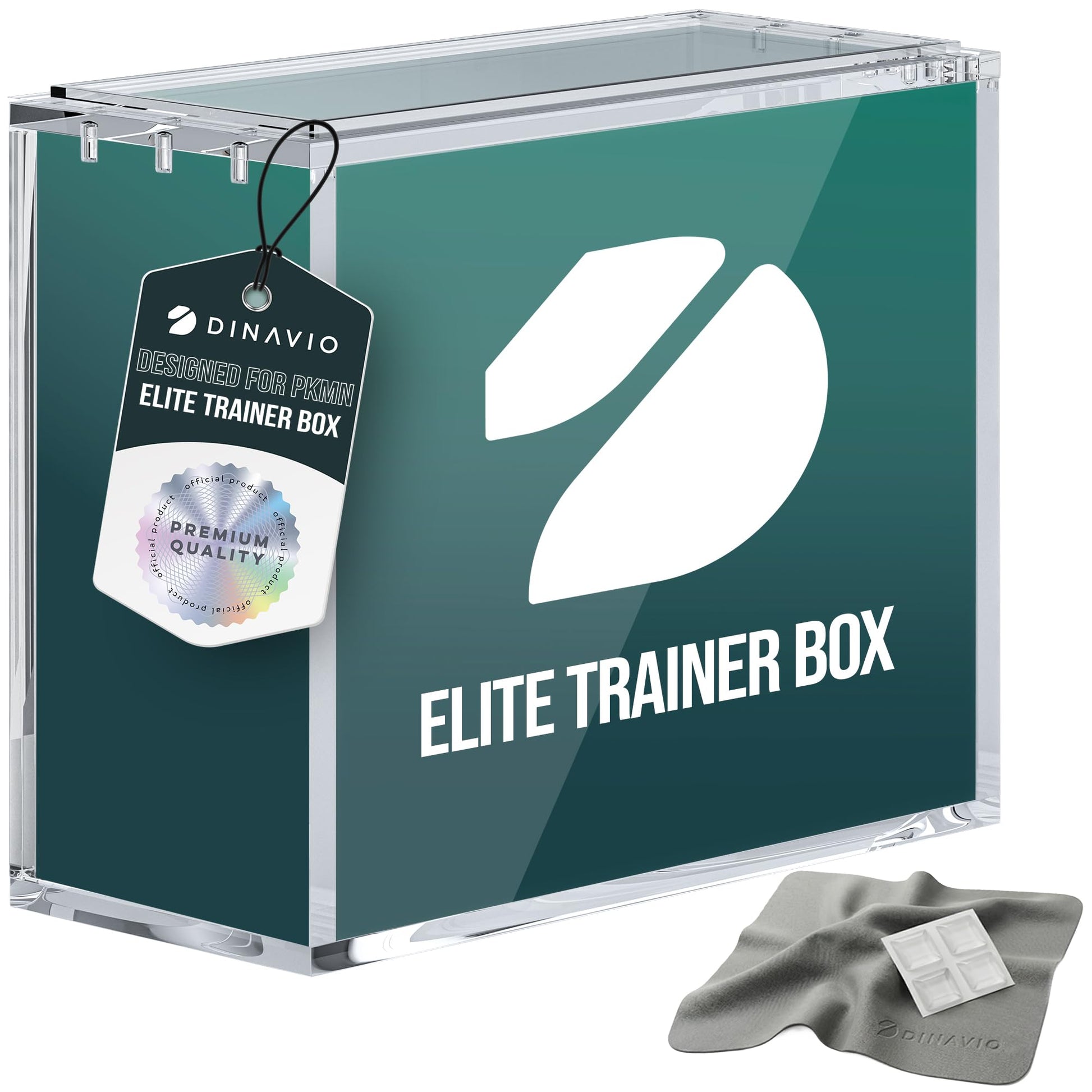 Dinavio Crafthouse Elite Trainer Box Acrylic Display Case Stackable - 8mm + 5mm Ultra Thick Acrylic with N52 Strong Magnets - ETB Case Protector