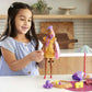 Barbie Color Reveal Foam! Doll & Pet Friend with 25 Surprises: Scented Bubble Solution, Outfits, Hair Extension, Accessories, Kid Bracelet & Charm