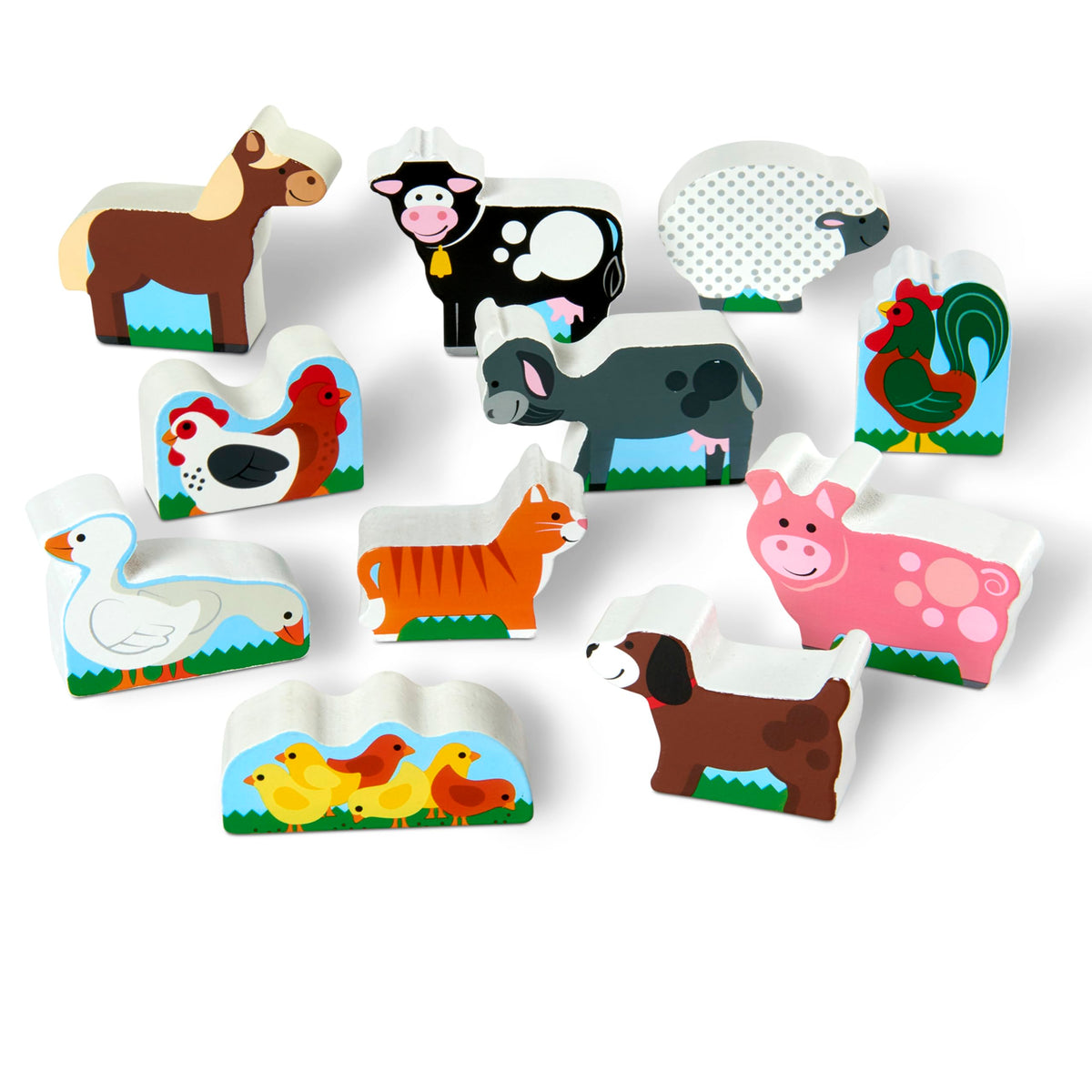 Melissa & Doug Wooden Farm and Tractor Play Set (33 Pcs)