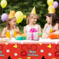 SHONHONG 2pcs Red Cartoon Mouse Party Tablecloth,Red Mouse Theme Birthday Decoration