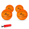 Majestic Hoops Mini Basketballs - 4 Pack of 5” Mini Basketballs with Pump - Replacement Balls for Over-the-Door Hoops - Ideal for Indoor Play