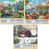 Bits and Pieces - Value Set of Three Large 500 Piece Jigsaw Puzzles for Adults - Nature Jigsaw Puzzles by Artist Alan Giana, Completed Puzzle Size