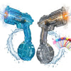 BSTHOK Electric Water Guns Water Blaster 2-Pack, Automatic High-Capacity Water Rifle with Drum Magazine & Red Dot Sight, Transparent Pro Squirt Guns