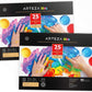 ARTEZA 12x16 Inches Finger Paint Paper Pad, Pack of 2 Finger Pads, 25 Sheets Each, 54lb/80gsm Drawing Pad for Kids