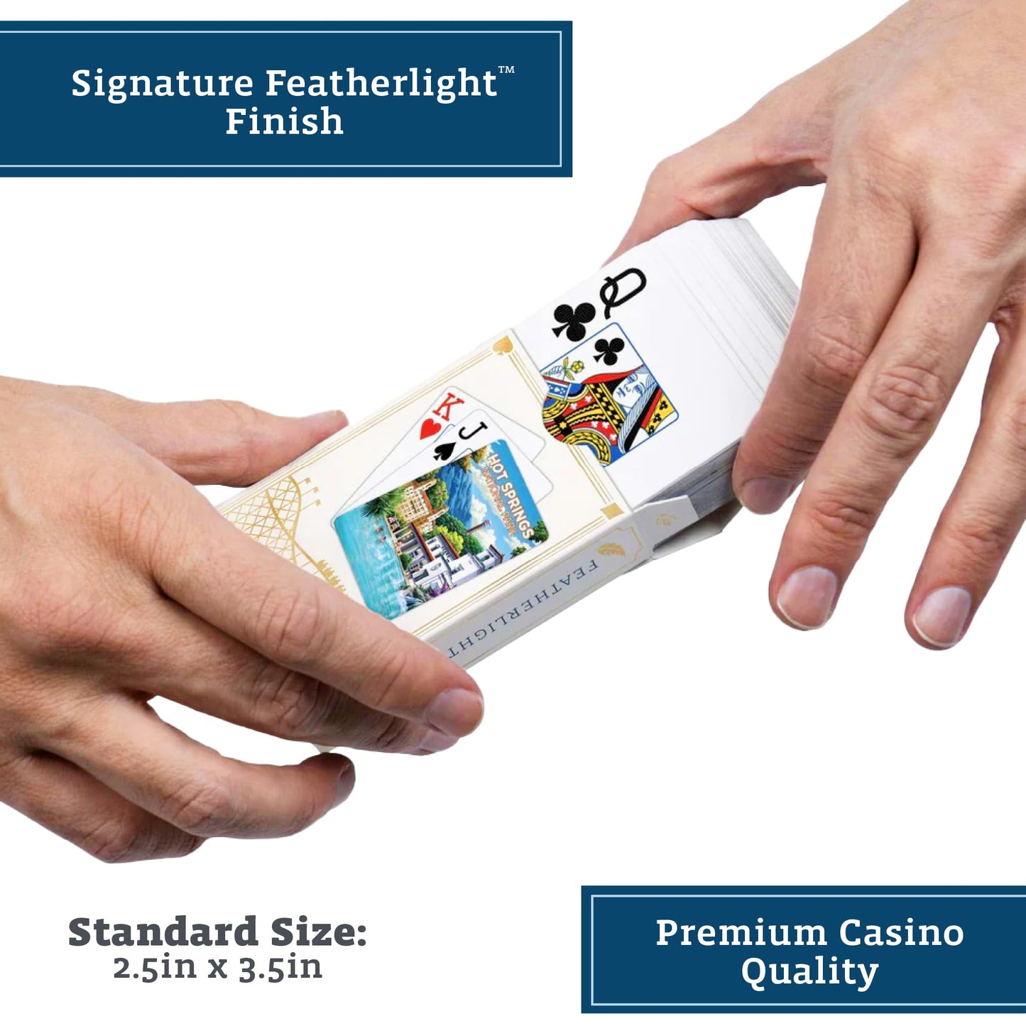 Boardwalk Puzzles Hot Springs National Park, Featherlight Unique Playing Cards, Fun Themed Deck for Home and Travel