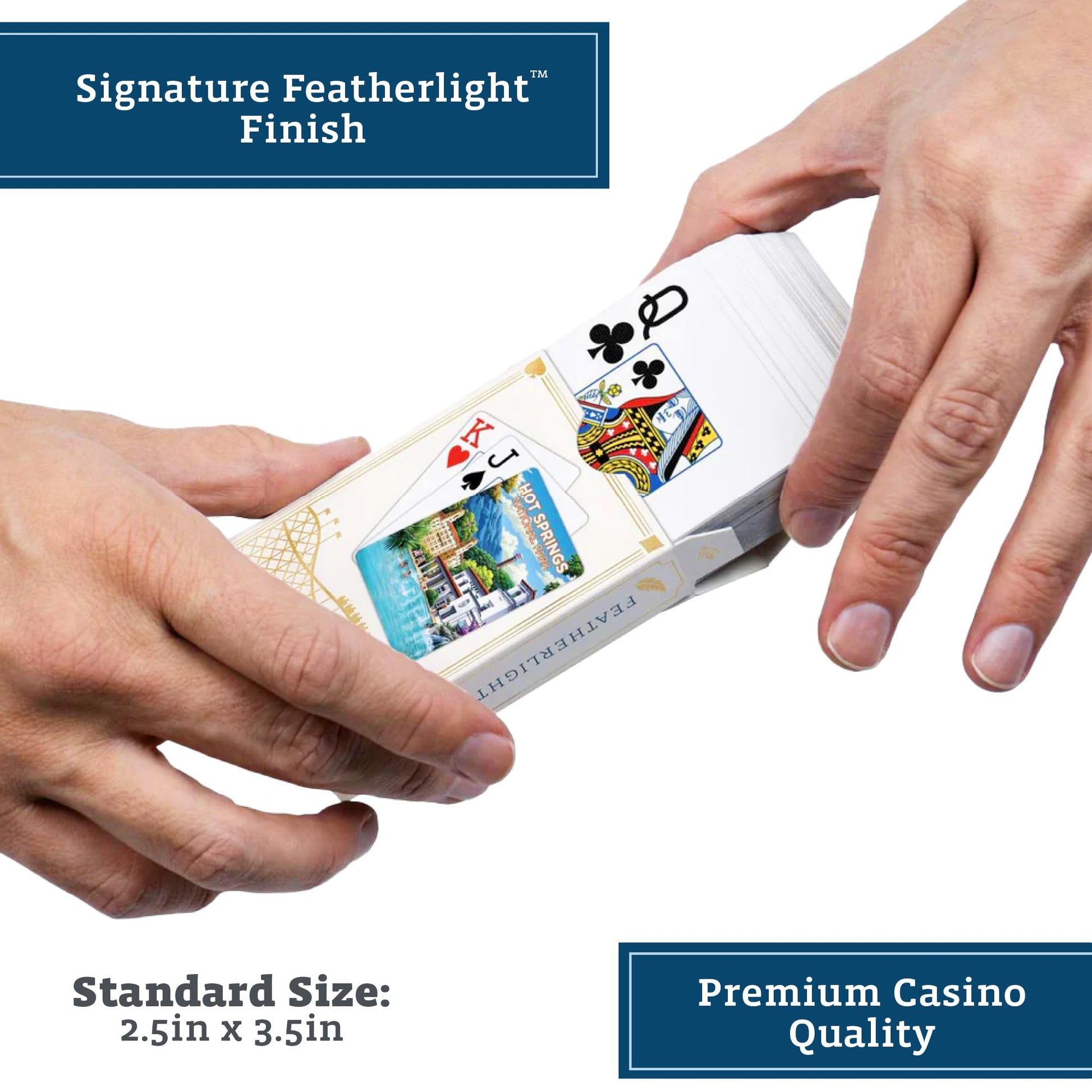 Boardwalk Puzzles Hot Springs National Park, Featherlight Unique Playing Cards, Fun Themed Deck for Home and Travel