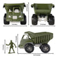 TimMee Big Military Dump Truck with 6pc Jumbo Army Men Olive Green - USA Made