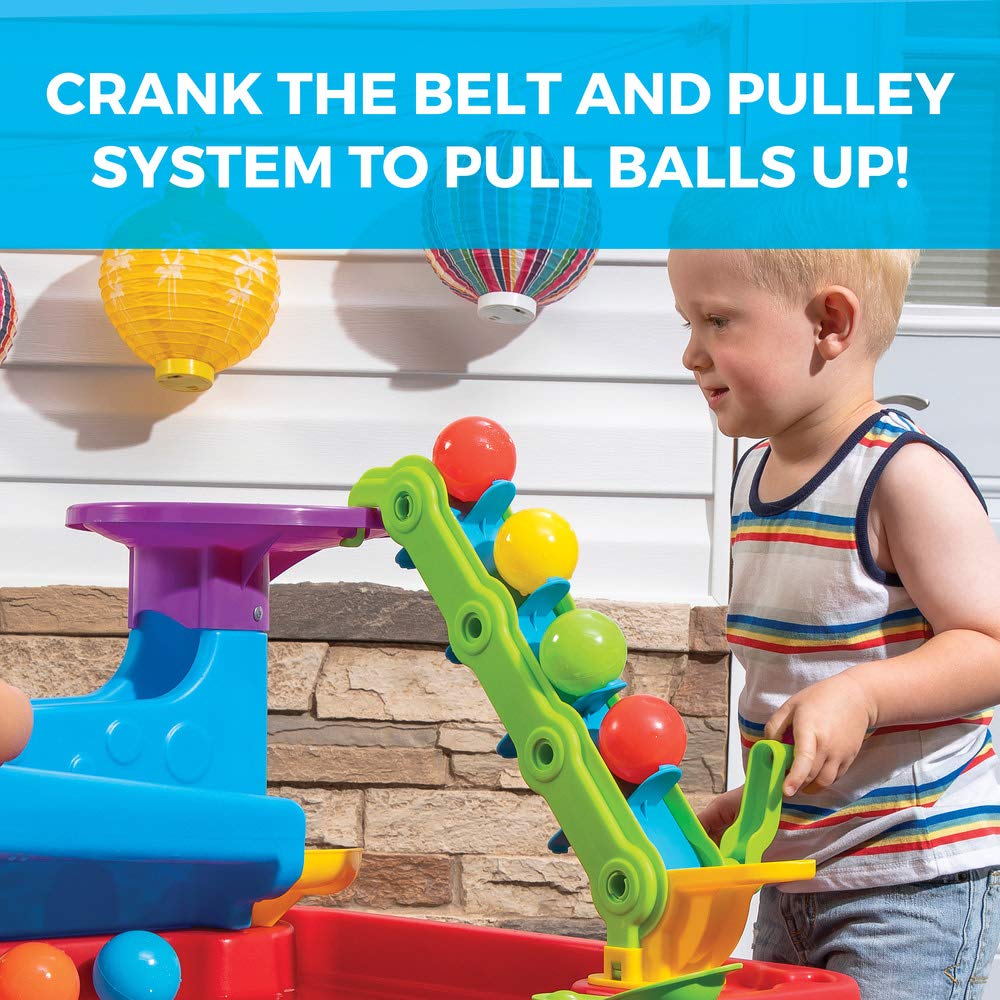 Step2 Stem Discovery Ball Table, Kids Water Table Activity Sensory Playset, Summer Outdoor Toys, 13 Piece Water Toy Accessories, For Toddlers 2+ Years