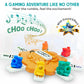 Yinlo Mexican Train Dominoes Set, Hub with Real Train Sound, Double 12 Colored Number