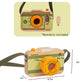 Wooden Mini Pretend Camera Toy with Real Sounds and Light for Toddlers 3 Years Old, Neck Hanging Photographed Props for Boys Girls Children Kids