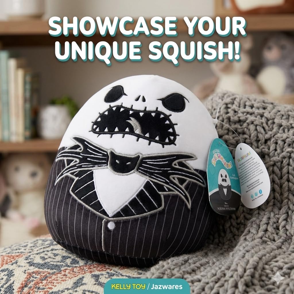 Squishmallows 8-Inch Disney Halloween Jack Skellington Jazwares Plush