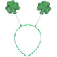 Bememo 8 Pieces St. Patrick's Day Headband Shamrock Clover and Hat Head Boppers