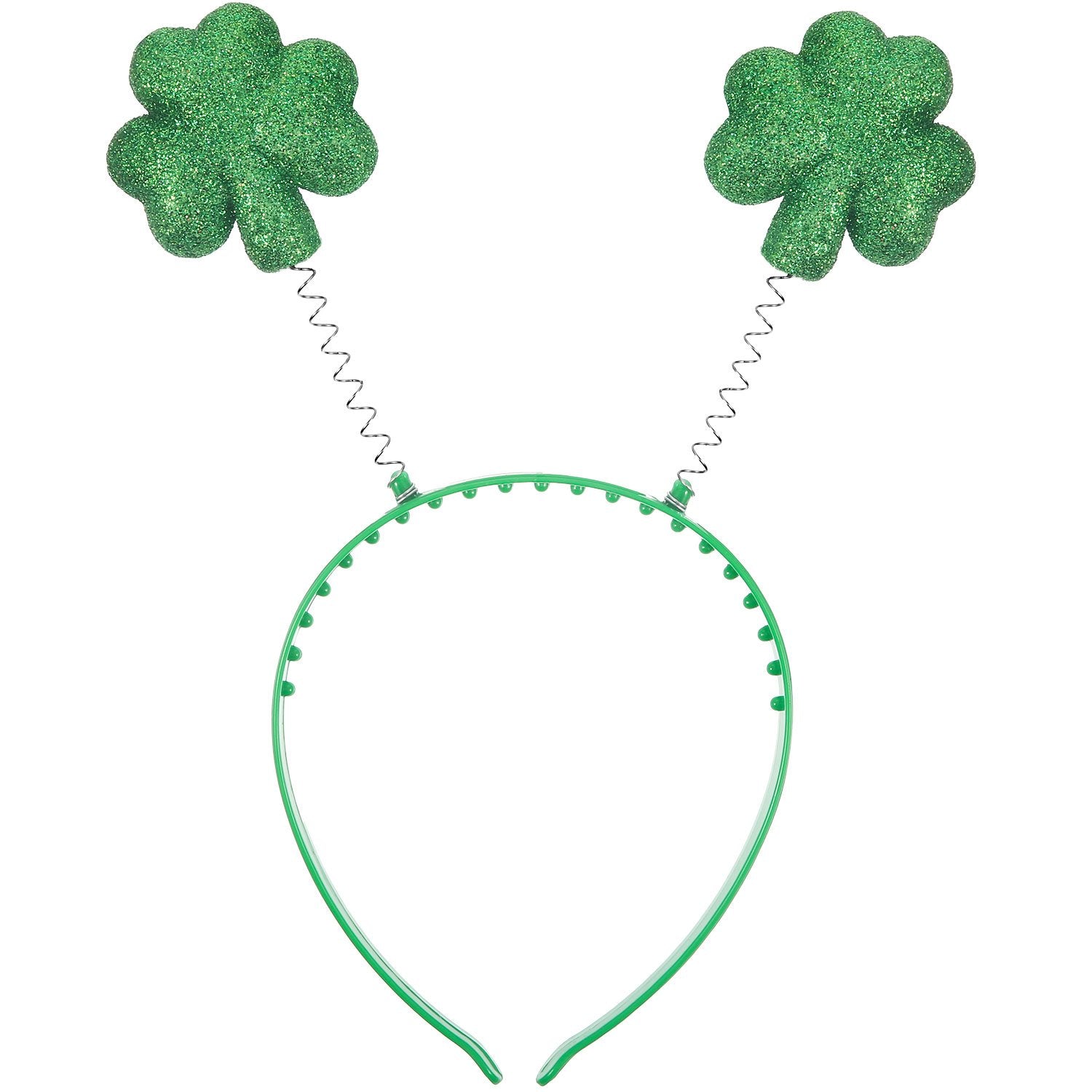 Bememo 8 Pieces St. Patrick's Day Headband Shamrock Clover and Hat Head Boppers